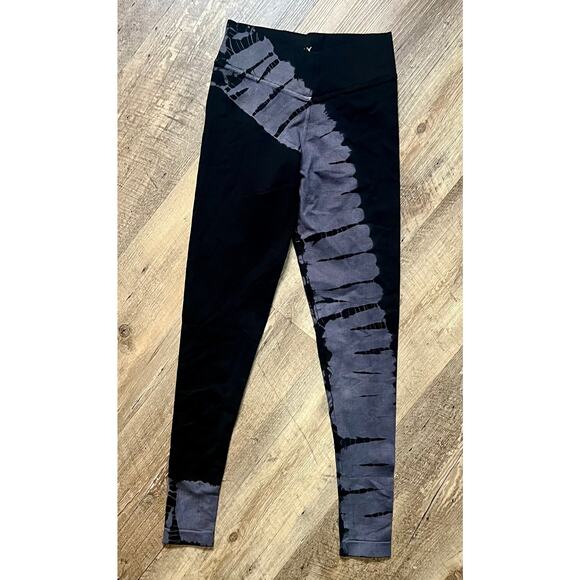 Nux Tie Dye Black & Grey Ankle Pants Leggings Sz Small NWOT - Picture 2 of 5